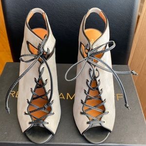 NEW!Rebecca Minkoff!
Lace Up/ Peep Toe Booties- Rio High-Heel-Size-7
